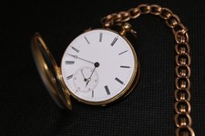 Goldene Taschenuhr ANCRE antik  18 Karat 4 Deckel Ankerhemmung 1863 Schweiz