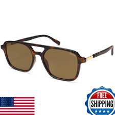 SOJOS Retro Aviator Sunglasses for Women Men,Trendy Rectangle Womens Mens Shades