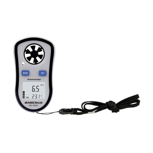 Wind anemometer 0.1 up to 30 m/s with temperature measurement Factory calibrated