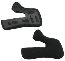 Fox Racing 22 V1 Cheek Pads - Thin L, BLACK