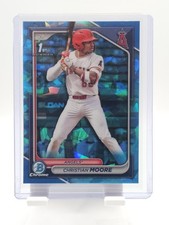 CHRISTIAN MOORE 2024 BOWMAN CHROME DRAFT SAPPHIRE 1ST #BDC-15 Q3824