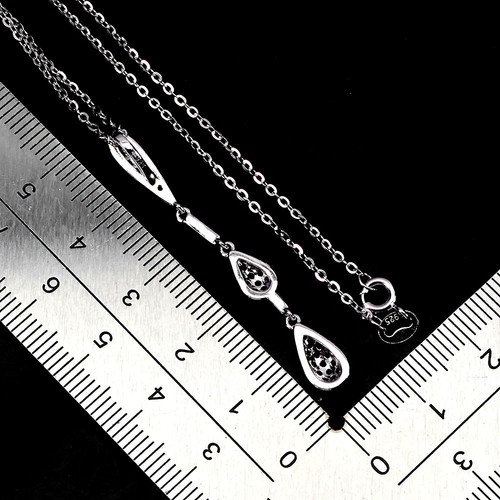 925 Sterling Silver Necklace Pink Sapphire Round Diamond Cut Gemstone Jewelry 18 - Picture 3 of 14