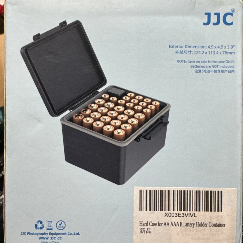 Estuche Rígido para Batería AA AAA con Probador para Pilas 20 AA y 14 AAA Foto 2 de 2