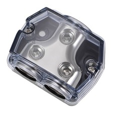 2Way 0 Gauge in Out Power Distribution Block Splitter Ground Distributor