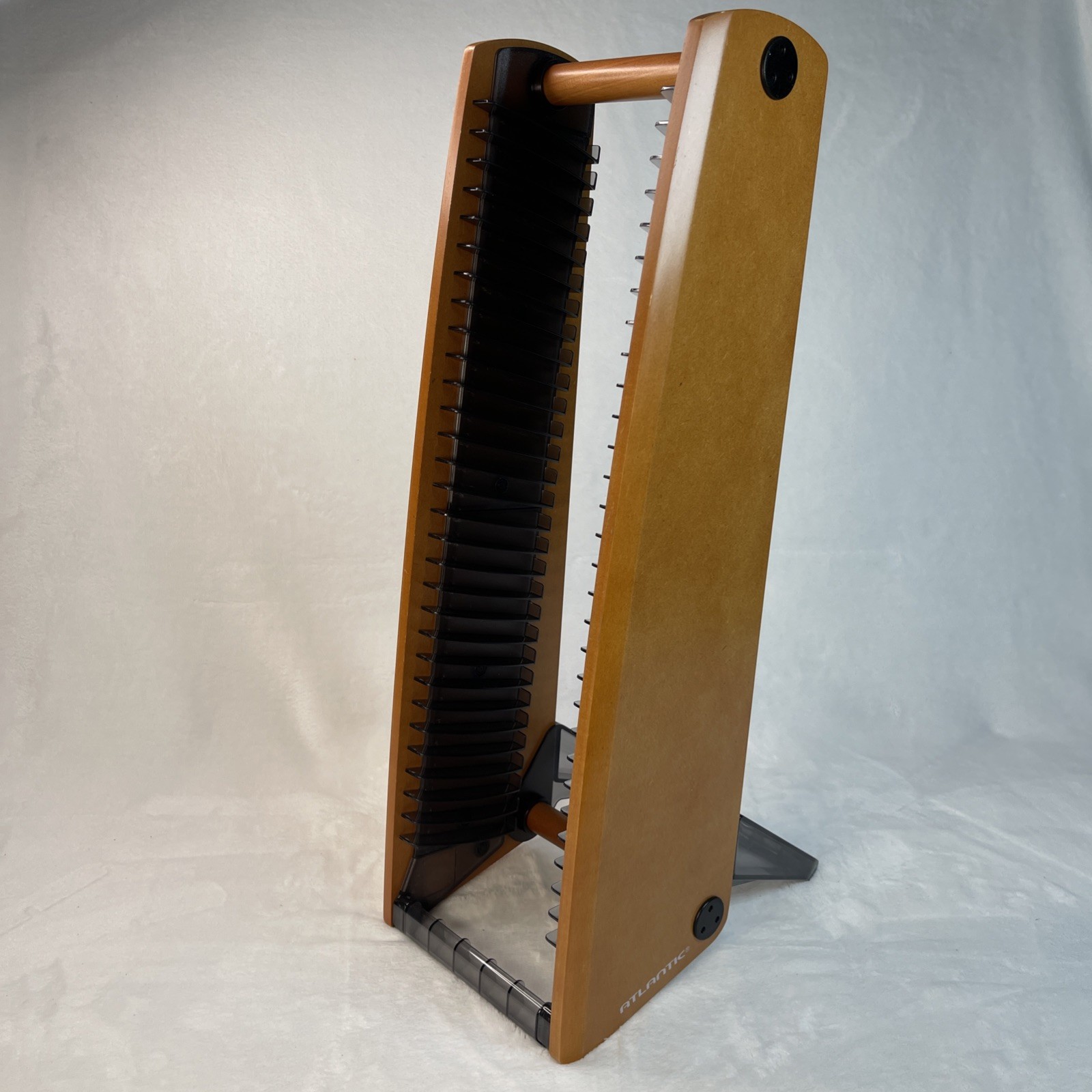 Atlantic Wooden 30 CD Media Storage Rack Contemporary Organizer