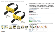 2 KAYCENTOP Wheel Clamp Lock Universal Security Tire Lock. 