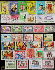 LIBERIA=7 Colorful Complete Sets=American Bicen=Olympics (2)=Flags, etc