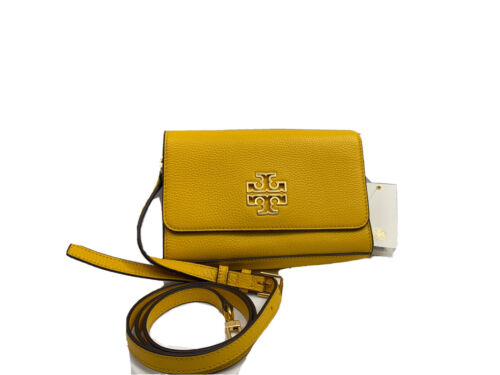 Tory Burch Britten Combo Crossbody Bag Color Goldfinch Pebbled Leather  192485818406 | eBay