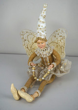 Elf Doll Decor Fairy Egg Shelf Sitting Holiday Decor Christmas Wings Handmade