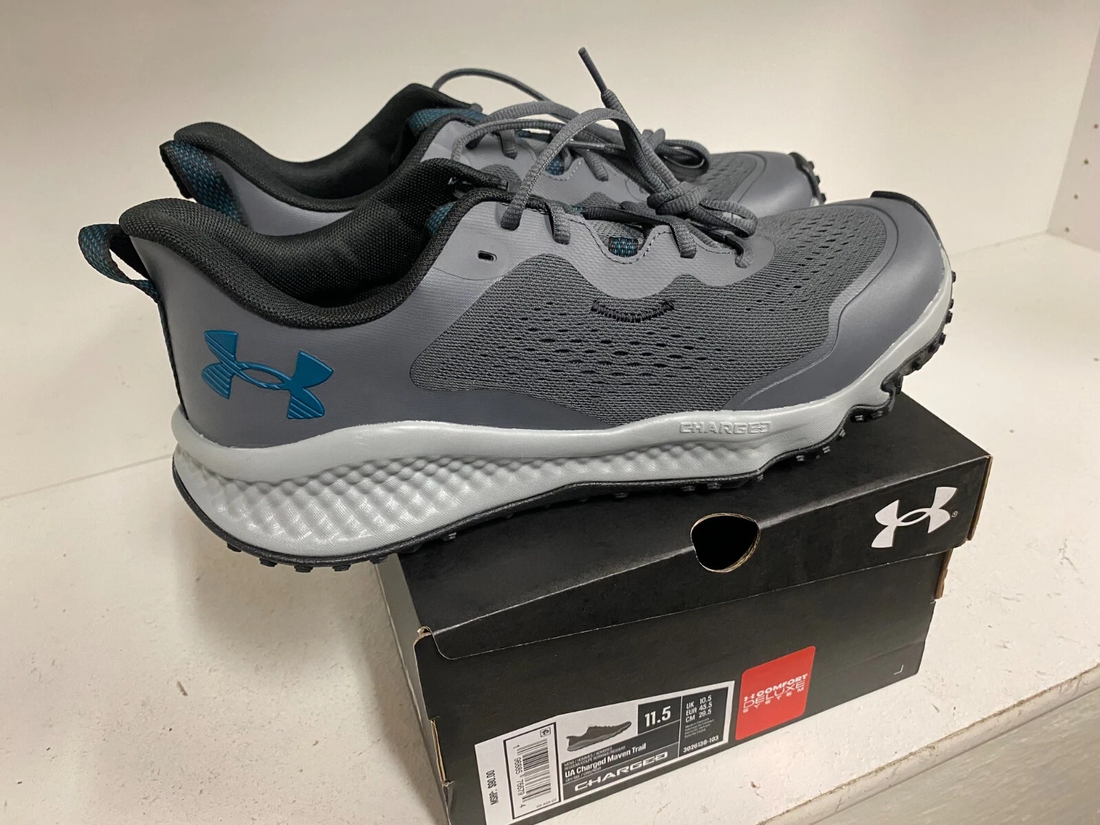 Under Armour UA Charged Maven Trail Running Shoes Gray Size 11.5 3026136-103