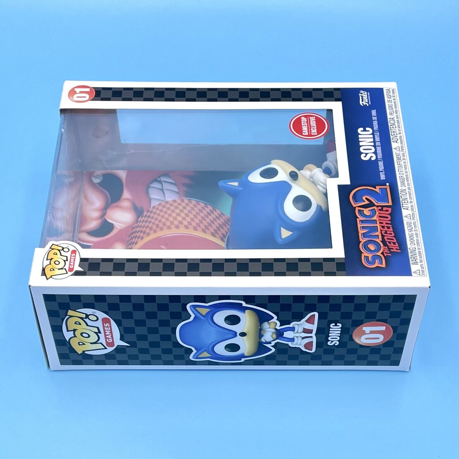  Funko Pop! Game Cover: Sonic The Hedgehog 2 Exclusive Figure  Packed in Hard case : Toys & Games