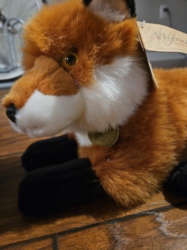 Miyoni By Aurora Fox Plush Large NWT Item #26481 Sustainably Sourced Natural Toy - Picture 6 of 10