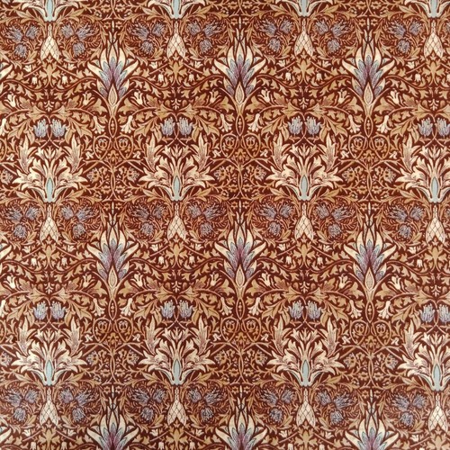 Cabeza de serpiente en marrón Merton de William Morris 150 cm de ancho 100 % algodón, acolchado - Imagen 2 de 10