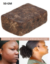 Raw African Black Soap PREMIUM QUALITY Organic Unrefined Pure Natural Ghana 50gm