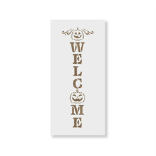 Halloween Porch Welcome Sign Stencil - Durable  Reusable Mylar Stencils