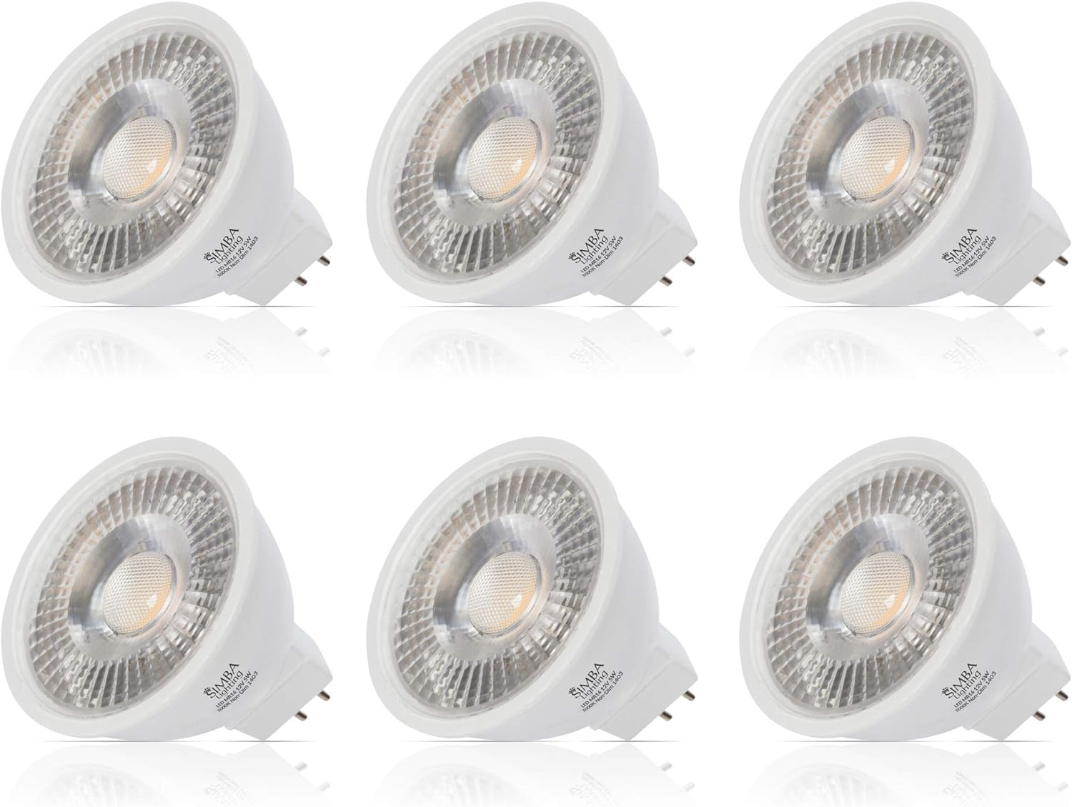 LED MR16 5W 12V Light Bulb (6 Pack) 35W to 50W Halogen Spotlight Replacement for