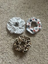 NEW Handmade Hair Scrunchies Lot Of 3