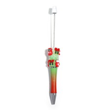 5pcs DIY Beadable Stylo Noël Strass Décoration Stylo Acrylique Perlé Stylo