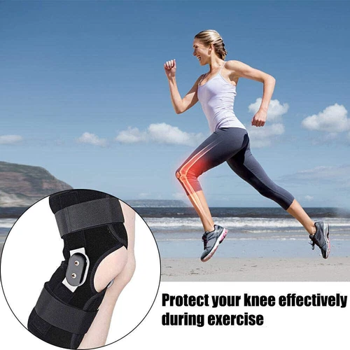 Hinged Knee Brace Adjustable Support for Meniscus Tear Knee Pain w/ Stabilizers - Picture 16 of 27