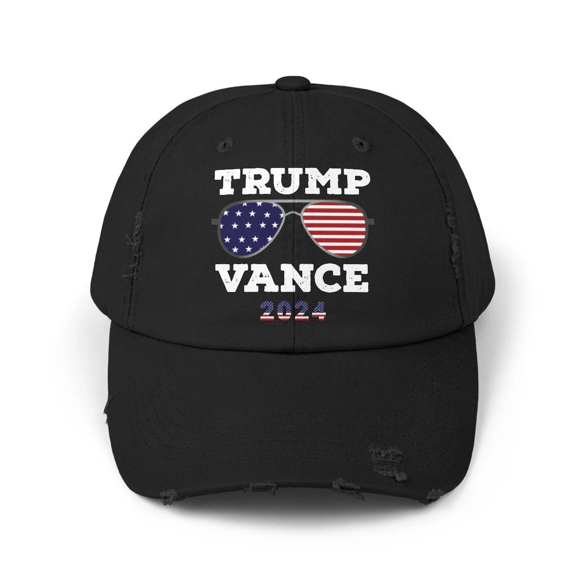 Trump Vance 2024 Stars & Stripes Sunglasses Unisex Distressed Cap