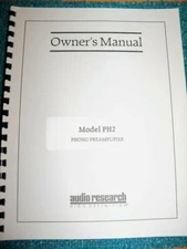 ORIGINAL AUDIO RESEARCH PH2 OWNER'S MANUAL NICE 