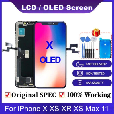 For iPhone X XS XR Max OLED LCD Display Touch Screen Digitizer Replacement