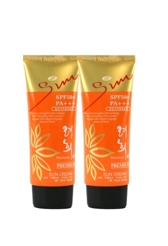 Ryoehuia Premium Sun Block Cream SPF50+/pA+++ Whitening Anti Wrinkle 60ml*2 - 第 1/7 張圖片