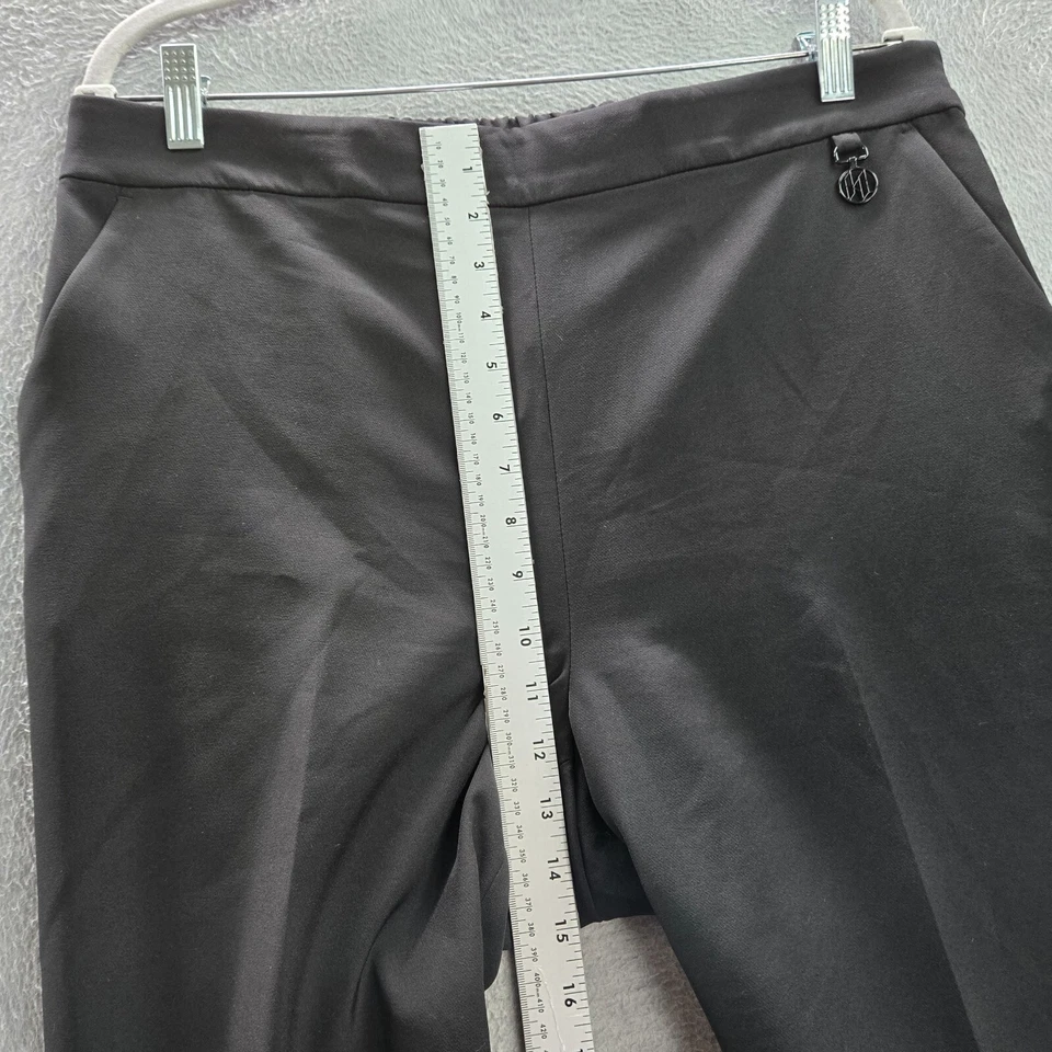 Pantalones de mujer Karl Lagerfeld 12 negros pantalones de vestir bolsillos rectos 29 en entrepierna Foto 4 de 4