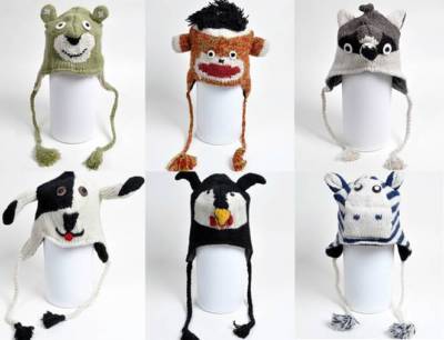 Animal Hat with Fleece Lining One Size UNISEX 11 Different Styles