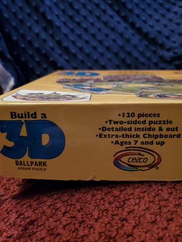 Build a 3D Baseball BallPark Jigsaw Puzzle Vintage 1994 - Ceaco - 第 7/8 張圖片