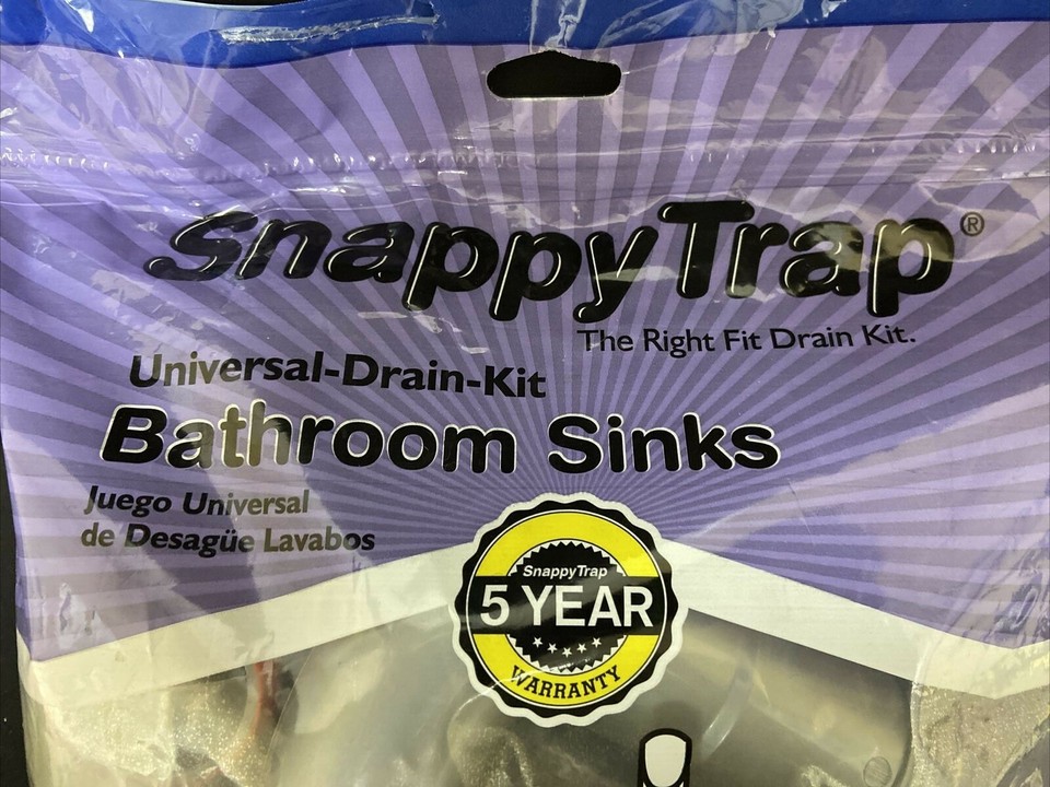 SnappyTrap Universal Drain Kit for Bathroom Sinks eBay