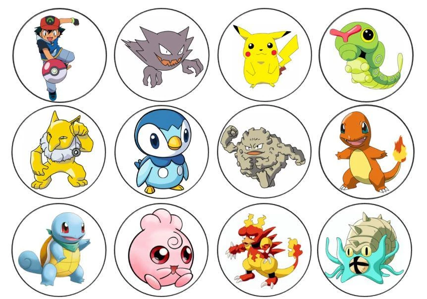 Pokemon Cupcake Rings