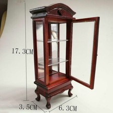 Dollhouse Miniature Vintage 1:12 Scale Furniture Showcase Display Cabinet Shelf