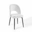 modway rouse upholstered dining side chair in black and white