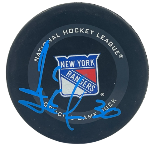 HENRIK LUNDQVIST SIGNED NEW YORK RANGERS OFFICIAL GAME PUCK AUTOGRAPH BECKETT 3 - Picture 1 of 2