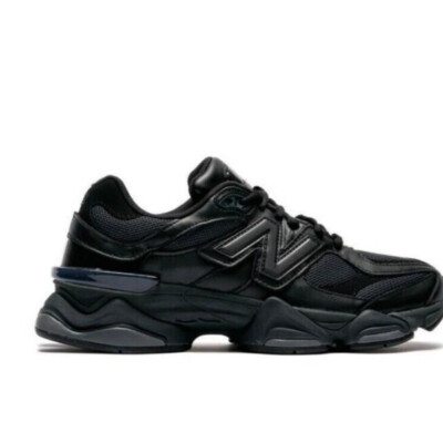 New Balance 9060 U9060NRI Shoes Black Leather Unisex - Sneakers Athletic Triple