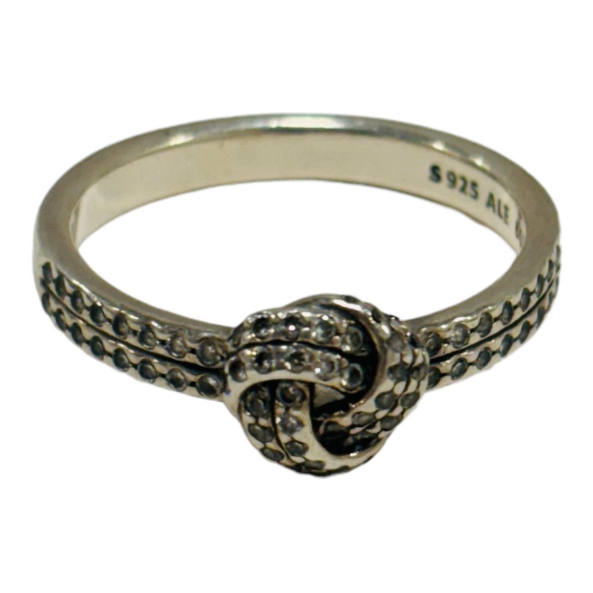 モルフォセラピー Retired Pandora Timeless Elegance Ring with Green Zirconia