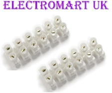 2 X 6 WAY 30A 30 AMP STRIP CONNECTOR ELECTRICAL WIRE TERMINAL CHOC BLOCK