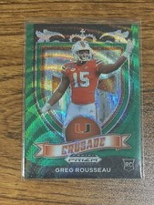2021 Panini Prizm Greg Rousseau Green Wave Prizm Rookie RC #179 BUFFALO BILLS