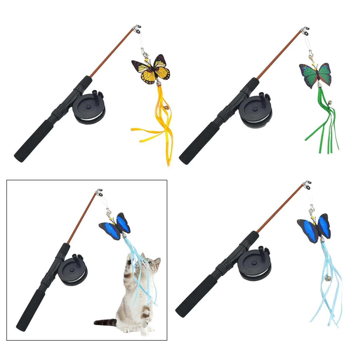 Fishing pole top for cats