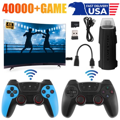 128GB 41000+ Retro Games Video Game Console TV Stick 4K HDMI Wireless Controller