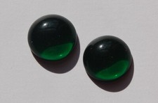 Vintage Green Glass Dome No Foil 18mm Cabochons cab706K