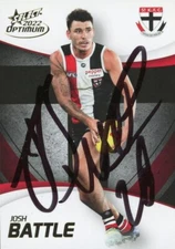 Signed 2022 St Kilda Saints AFL Select Optimum Card - Josh Battle