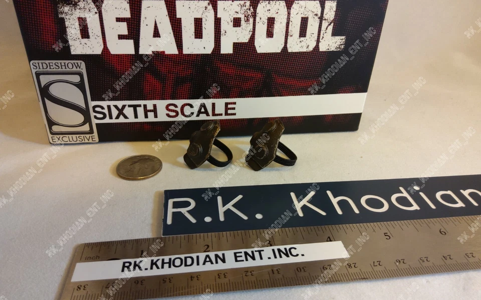 Rodilleras/armadura exclusiva de Deadpool Sideshow Marvel X-Man 1/6 figura de acción Foto 3 de 4