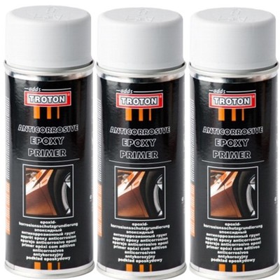 EPOXY PRIMER 3 x 400ml GRAU KORROSIONSSCHUTZ TROTON EPOXID GRUNDIERUNG SPRAY 