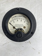 RARE GE DC Milliamperes Gauge 0-1.0 MR24WOO1DCMA Type DW-55 Model ABA4-2