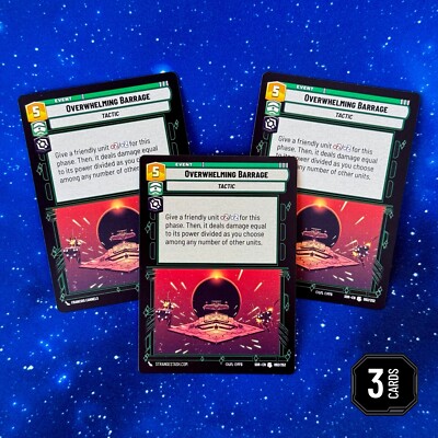 PLAYSET (x3) überwältigende Staudammtaktik #092 Star Wars Unlimited SWU SOR
