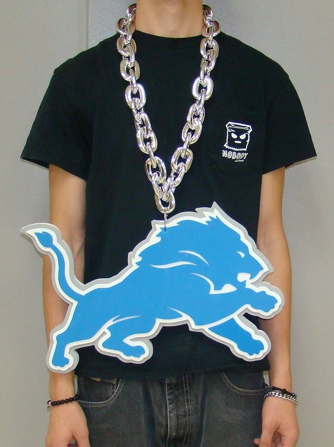 New NFL Detroit Lions Blue Fan Chain Necklace Foam – Samstagsandmore