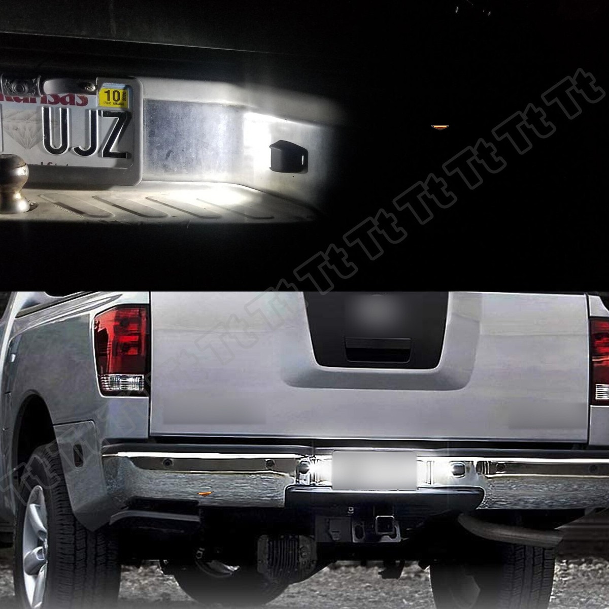 Tundra License Plate Light Full White LED License Plate Lights For 1998-2004 Nissan Frontier & Xterra License Plate Bracket With Led Light - Foto 8
