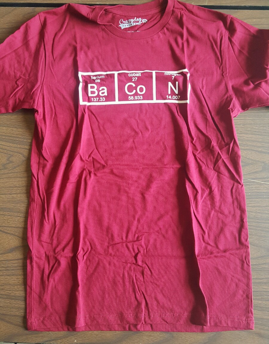 Crazy Dog Tshirts, Chemistry of Bacon tshirt, Size Med. eBay